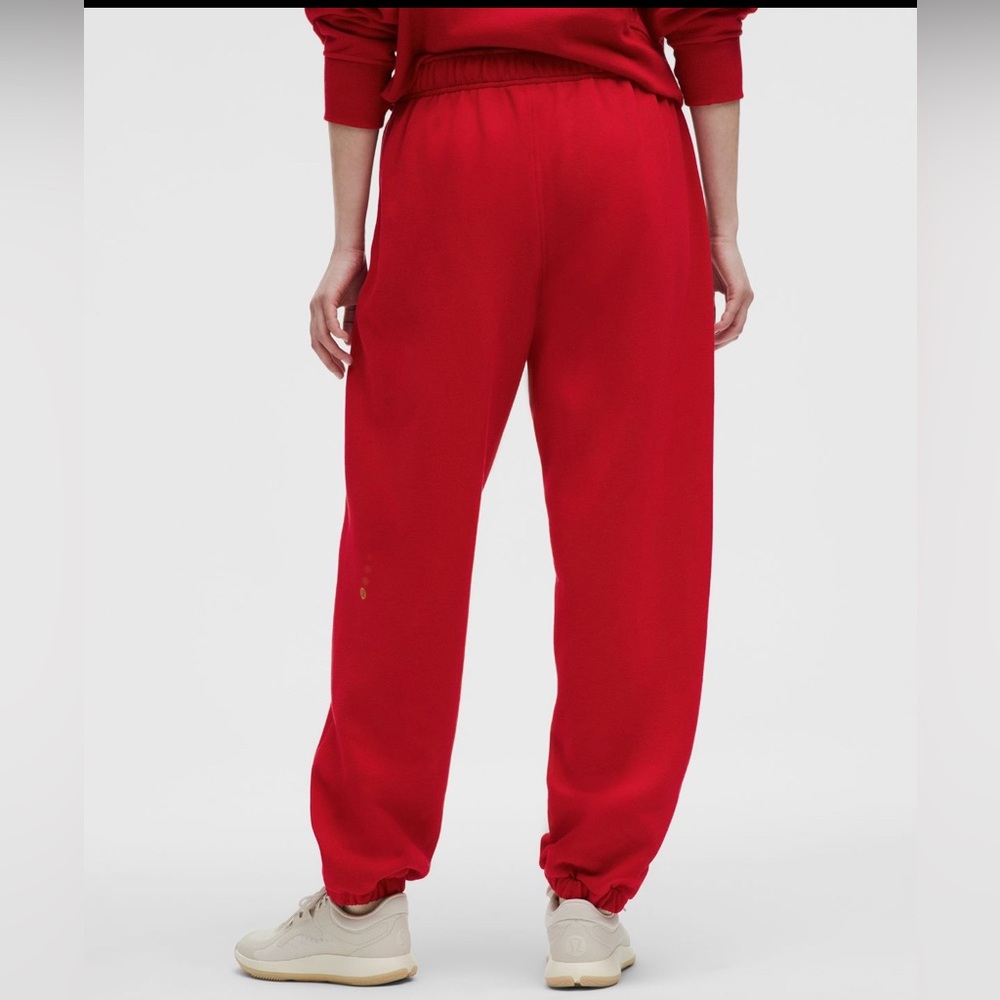 Lululemon Lunar New Year Scuba Mid-Rise Oversized Jogger size L dark red - Picture 3 of 7